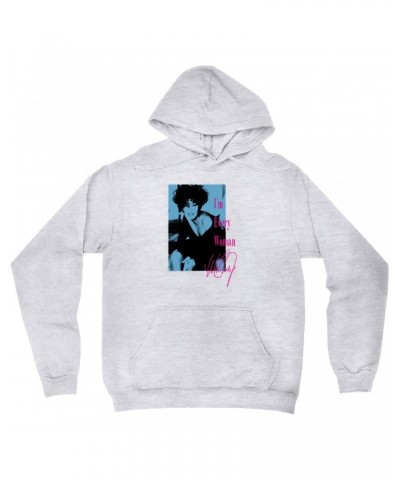 Whitney Houston Hoodie | I'm Every Woman Pink And Turquoise Inverted Design Hoodie $6.17 Sweatshirts