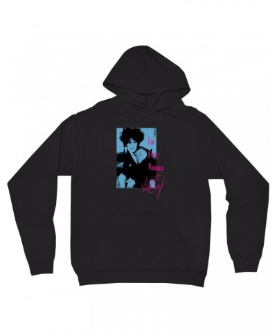 Whitney Houston Hoodie | I'm Every Woman Pink And Turquoise Inverted Design Hoodie $6.17 Sweatshirts