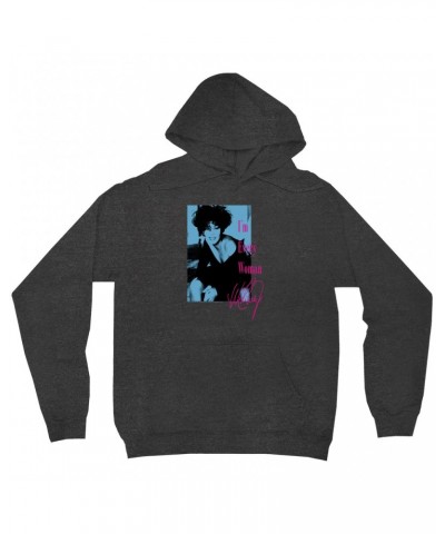 Whitney Houston Hoodie | I'm Every Woman Pink And Turquoise Inverted Design Hoodie $6.17 Sweatshirts