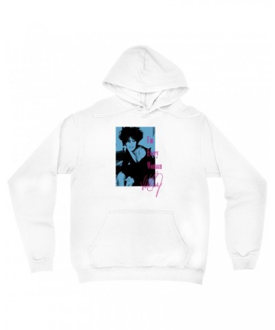 Whitney Houston Hoodie | I'm Every Woman Pink And Turquoise Inverted Design Hoodie $6.17 Sweatshirts