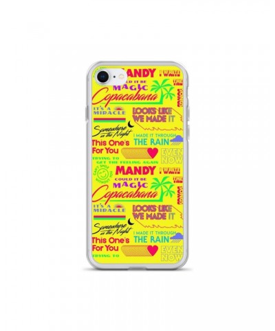 Barry Manilow MANILOW Neon Song Titles Yellow iPhone Case $12.03 Phone