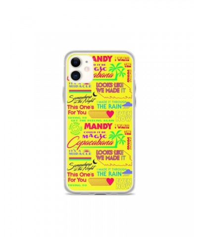 Barry Manilow MANILOW Neon Song Titles Yellow iPhone Case $12.03 Phone