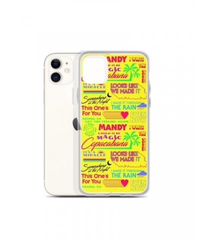 Barry Manilow MANILOW Neon Song Titles Yellow iPhone Case $12.03 Phone