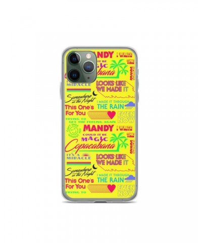 Barry Manilow MANILOW Neon Song Titles Yellow iPhone Case $12.03 Phone