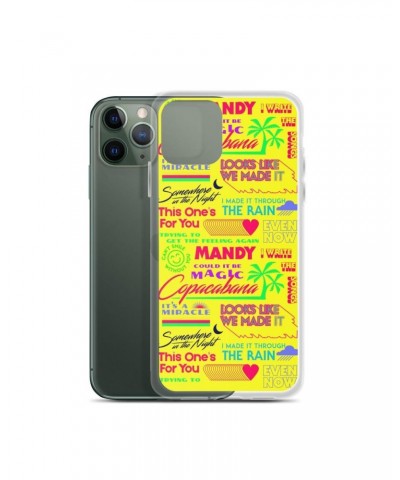 Barry Manilow MANILOW Neon Song Titles Yellow iPhone Case $12.03 Phone