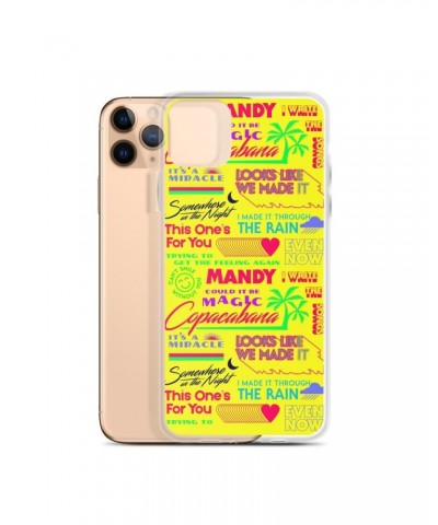 Barry Manilow MANILOW Neon Song Titles Yellow iPhone Case $12.03 Phone