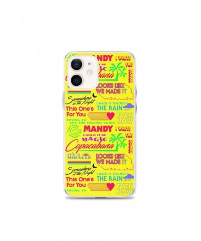 Barry Manilow MANILOW Neon Song Titles Yellow iPhone Case $12.03 Phone