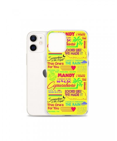 Barry Manilow MANILOW Neon Song Titles Yellow iPhone Case $12.03 Phone