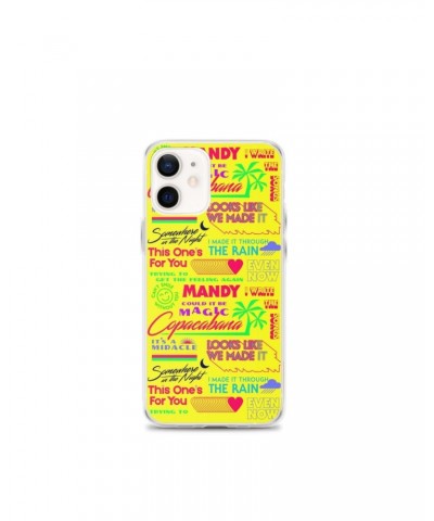 Barry Manilow MANILOW Neon Song Titles Yellow iPhone Case $12.03 Phone