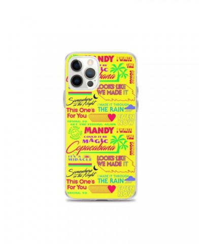 Barry Manilow MANILOW Neon Song Titles Yellow iPhone Case $12.03 Phone