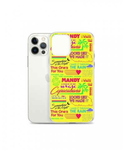 Barry Manilow MANILOW Neon Song Titles Yellow iPhone Case $12.03 Phone