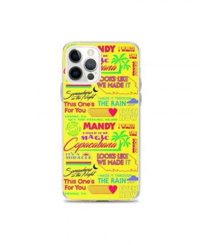 Barry Manilow MANILOW Neon Song Titles Yellow iPhone Case $12.03 Phone