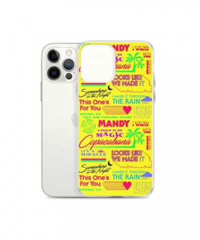 Barry Manilow MANILOW Neon Song Titles Yellow iPhone Case $12.03 Phone