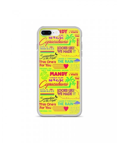 Barry Manilow MANILOW Neon Song Titles Yellow iPhone Case $12.03 Phone