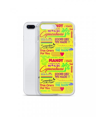 Barry Manilow MANILOW Neon Song Titles Yellow iPhone Case $12.03 Phone