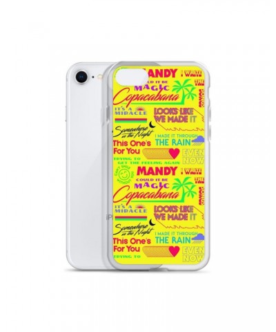 Barry Manilow MANILOW Neon Song Titles Yellow iPhone Case $12.03 Phone