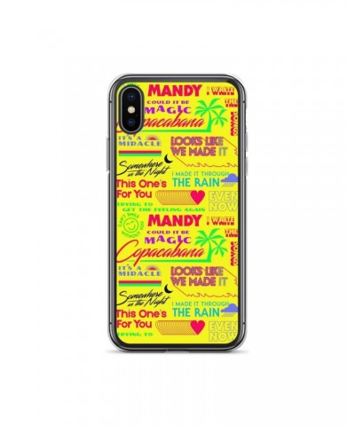 Barry Manilow MANILOW Neon Song Titles Yellow iPhone Case $12.03 Phone