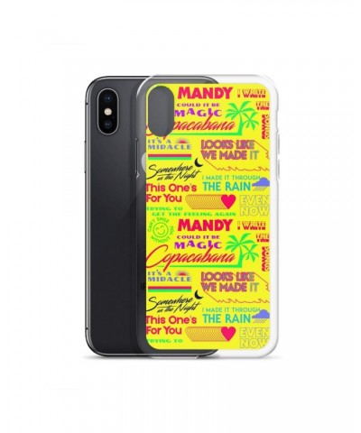 Barry Manilow MANILOW Neon Song Titles Yellow iPhone Case $12.03 Phone