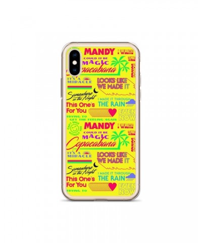 Barry Manilow MANILOW Neon Song Titles Yellow iPhone Case $12.03 Phone