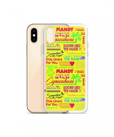 Barry Manilow MANILOW Neon Song Titles Yellow iPhone Case $12.03 Phone