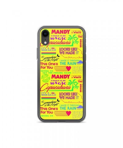 Barry Manilow MANILOW Neon Song Titles Yellow iPhone Case $12.03 Phone