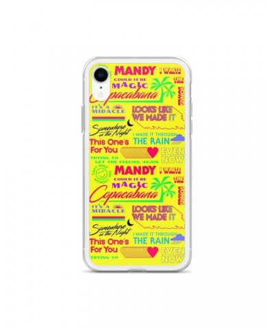 Barry Manilow MANILOW Neon Song Titles Yellow iPhone Case $12.03 Phone