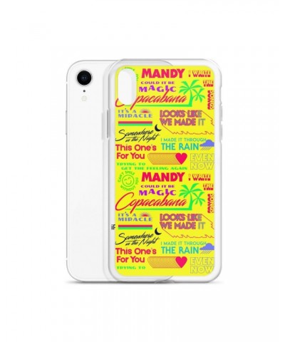 Barry Manilow MANILOW Neon Song Titles Yellow iPhone Case $12.03 Phone