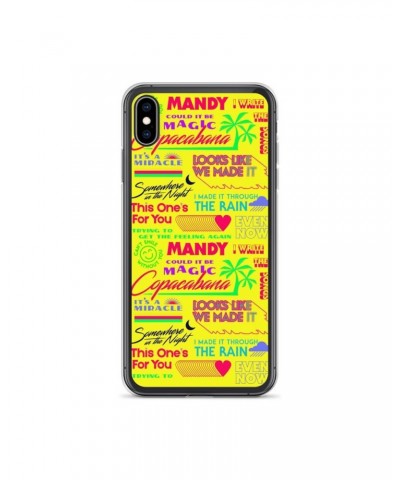 Barry Manilow MANILOW Neon Song Titles Yellow iPhone Case $12.03 Phone