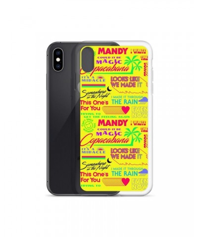 Barry Manilow MANILOW Neon Song Titles Yellow iPhone Case $12.03 Phone