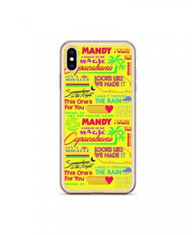 Barry Manilow MANILOW Neon Song Titles Yellow iPhone Case $12.03 Phone