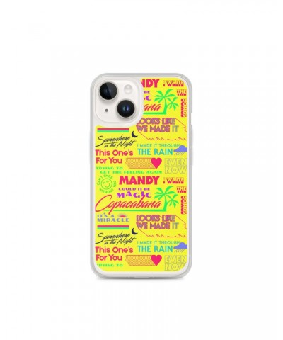 Barry Manilow MANILOW Neon Song Titles Yellow iPhone Case $12.03 Phone