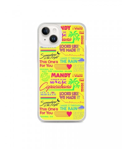 Barry Manilow MANILOW Neon Song Titles Yellow iPhone Case $12.03 Phone