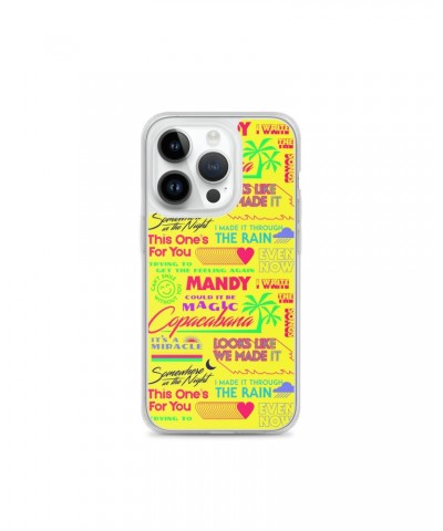 Barry Manilow MANILOW Neon Song Titles Yellow iPhone Case $12.03 Phone