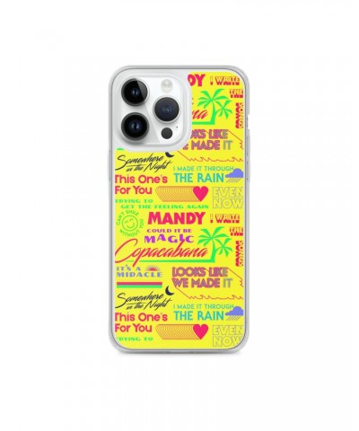 Barry Manilow MANILOW Neon Song Titles Yellow iPhone Case $12.03 Phone