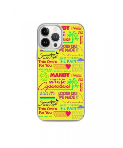 Barry Manilow MANILOW Neon Song Titles Yellow iPhone Case $12.03 Phone