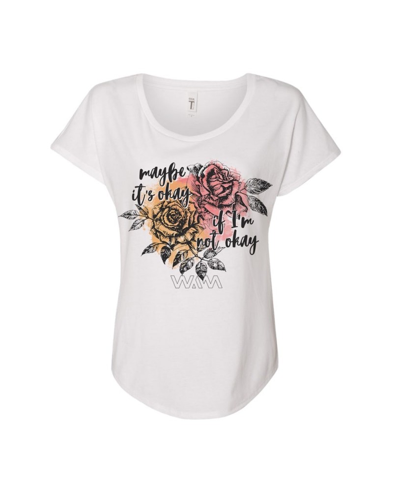 We Are Messengers Maybe It's Okay Ladies Dolman Tee - White $13.19 Shirts