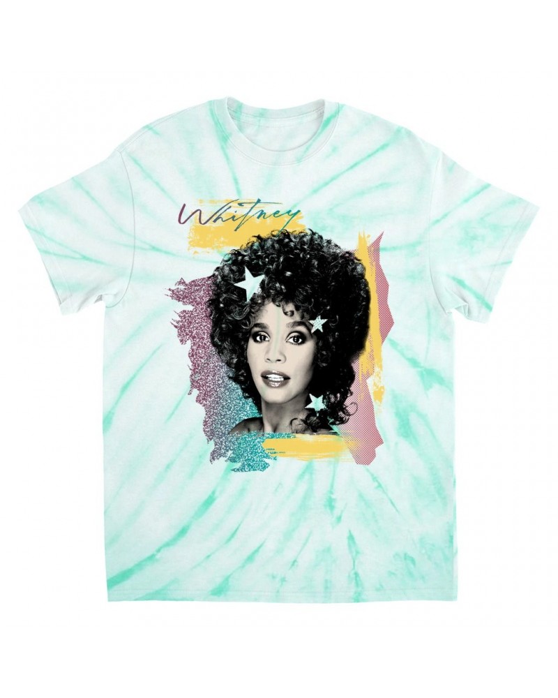 Whitney Houston T-Shirt | 1987 Colorful Design Tie Dye Shirt $6.29 Shirts