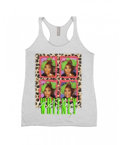 Whitney Houston Ladies' Tank Top | Leopard Pop Art Shirt $7.55 Shirts