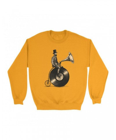 Music Life Colorful Sweatshirt | Riding The Gramophone Sweatshirt $11.27 Sweatshirts