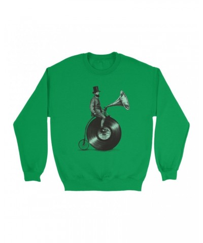 Music Life Colorful Sweatshirt | Riding The Gramophone Sweatshirt $11.27 Sweatshirts