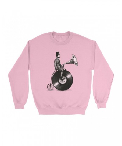 Music Life Colorful Sweatshirt | Riding The Gramophone Sweatshirt $11.27 Sweatshirts