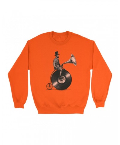 Music Life Colorful Sweatshirt | Riding The Gramophone Sweatshirt $11.27 Sweatshirts