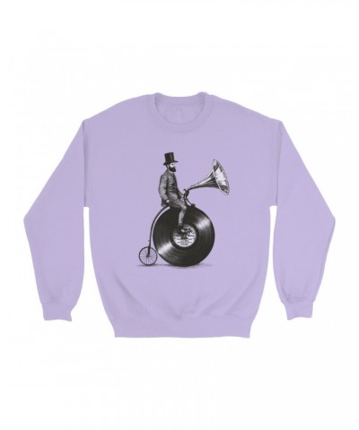 Music Life Colorful Sweatshirt | Riding The Gramophone Sweatshirt $11.27 Sweatshirts