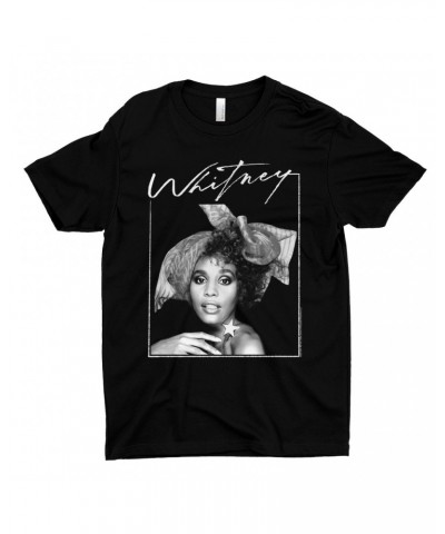 Whitney Houston T-Shirt | 1987 Whitney Signature And White Photo Image Shirt $9.44 Shirts