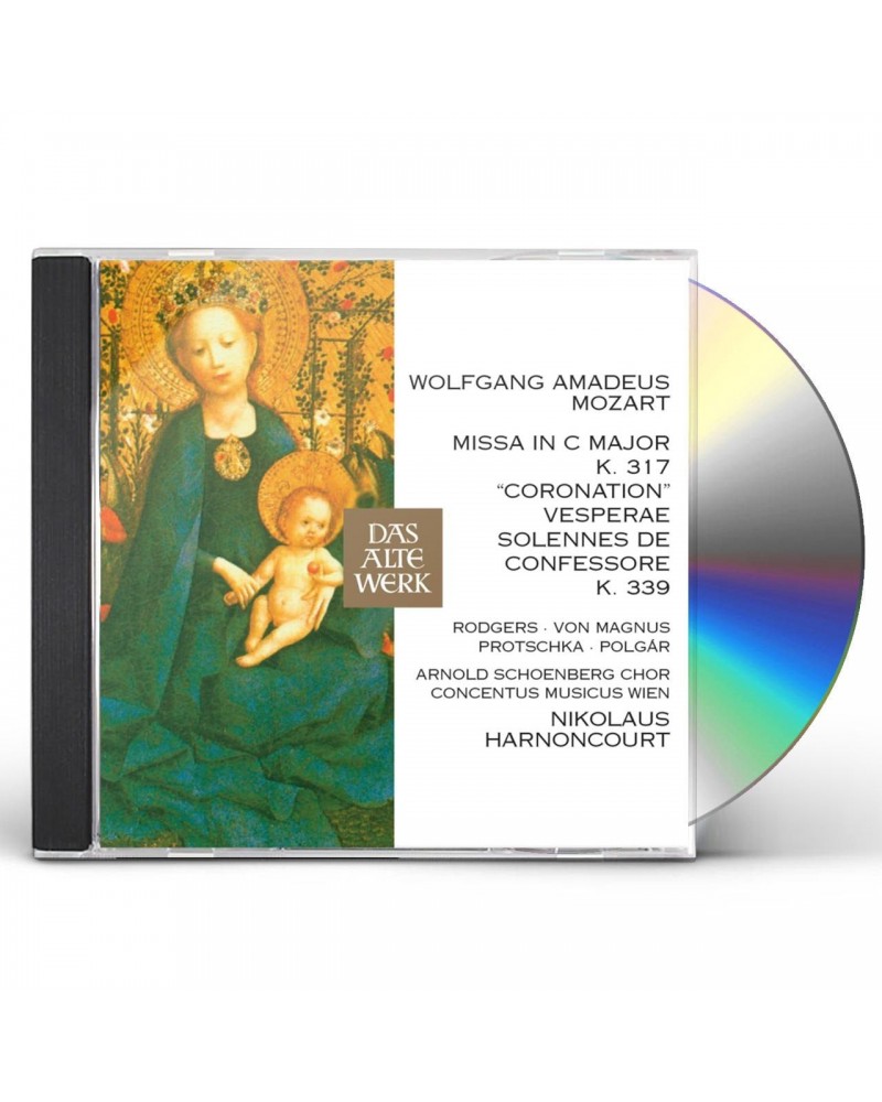 Nikolaus Harnoncourt MOZART: CORONATION MASS VESPERAE SOLENNES DE CONFE CD $14.40 CD