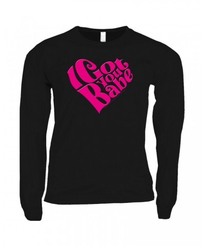 Sonny & Cher Long Sleeve Shirt | I Got You Babe Heart Image Shirt $10.80 Shirts