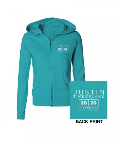 Justin Timberlake The 20/20 Experience World Tour Teal Jrs Hoodie $11.96 Sweatshirts