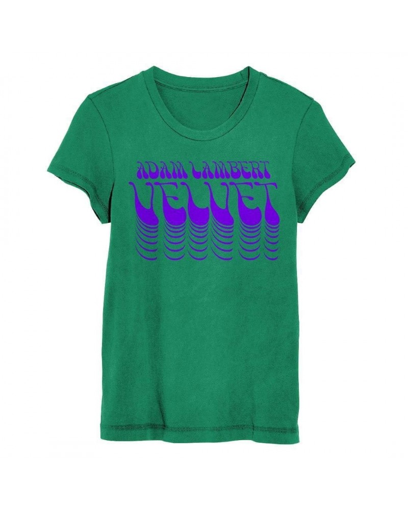 Adam Lambert Green Women's Flock Print Tee $8.04 Shirts