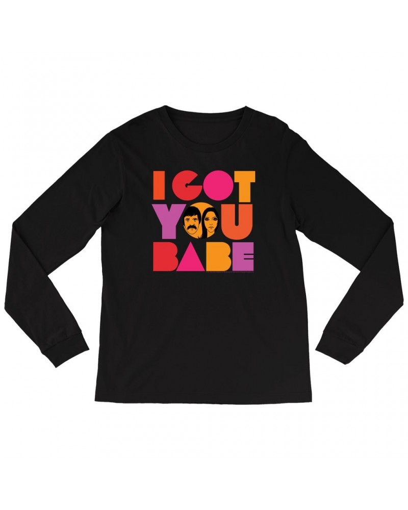 Sonny & Cher Long Sleeve Shirt | I Got You Babe Bright Logo Image Shirt $4.00 Shirts