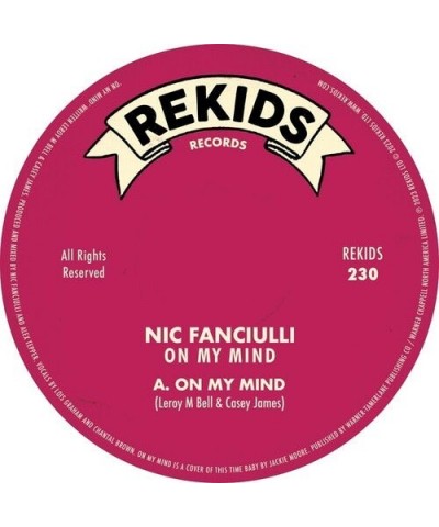 Nic Fanciulli ON MY MIND Vinyl Record $12.02 Vinyl